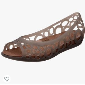 Crocs Adrina Jelly Peep Toe Flat